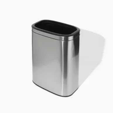 10.5 Gallon Stainless Steel Rectangular Slim Open Top Trash Can