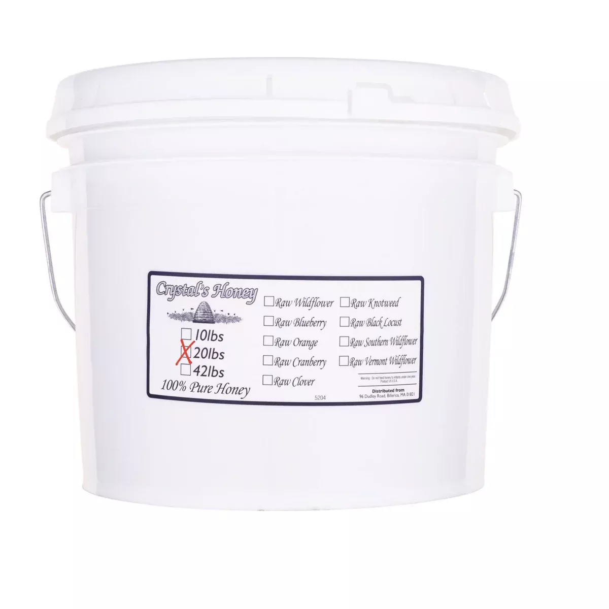 20lb Raw Honey Pail