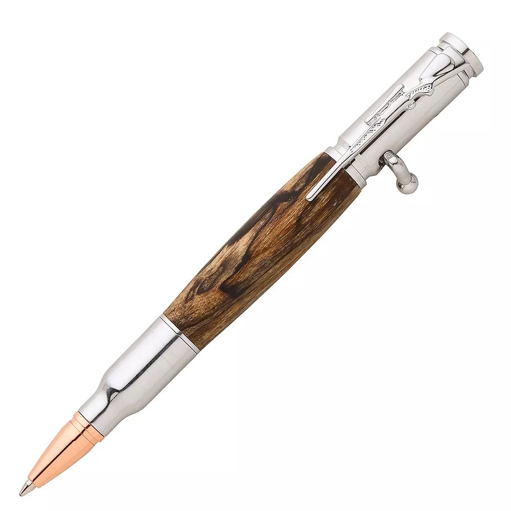 30 Caliber Bolt-Action Pen Hardware Kit, Chrome