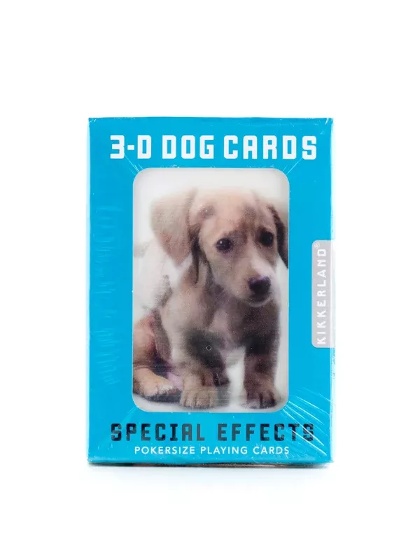 3D Dogs Playing Cards