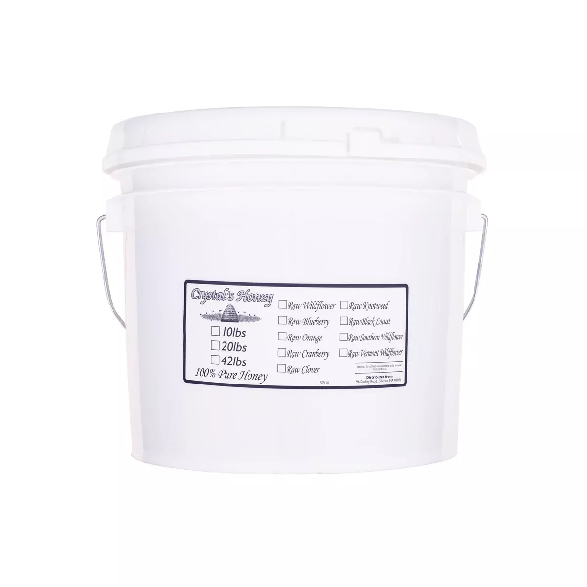 40lb Raw Honey pail