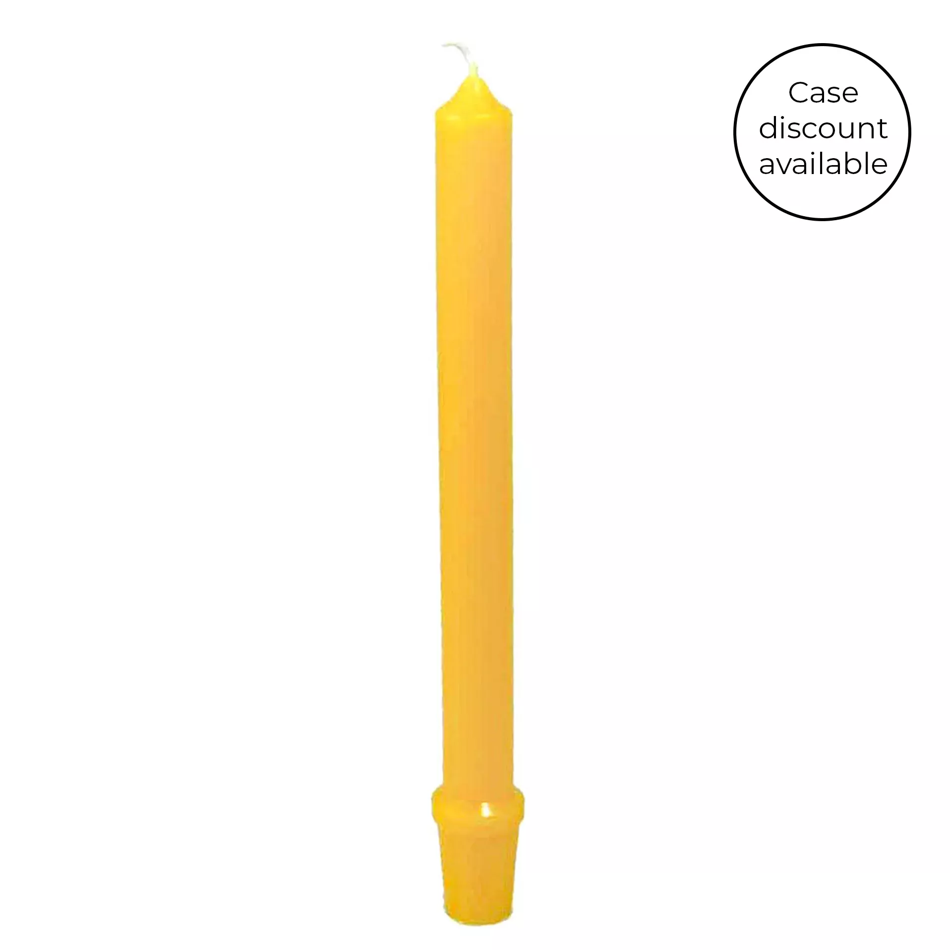 9 Inch Natural Beeswax Base Candlestick