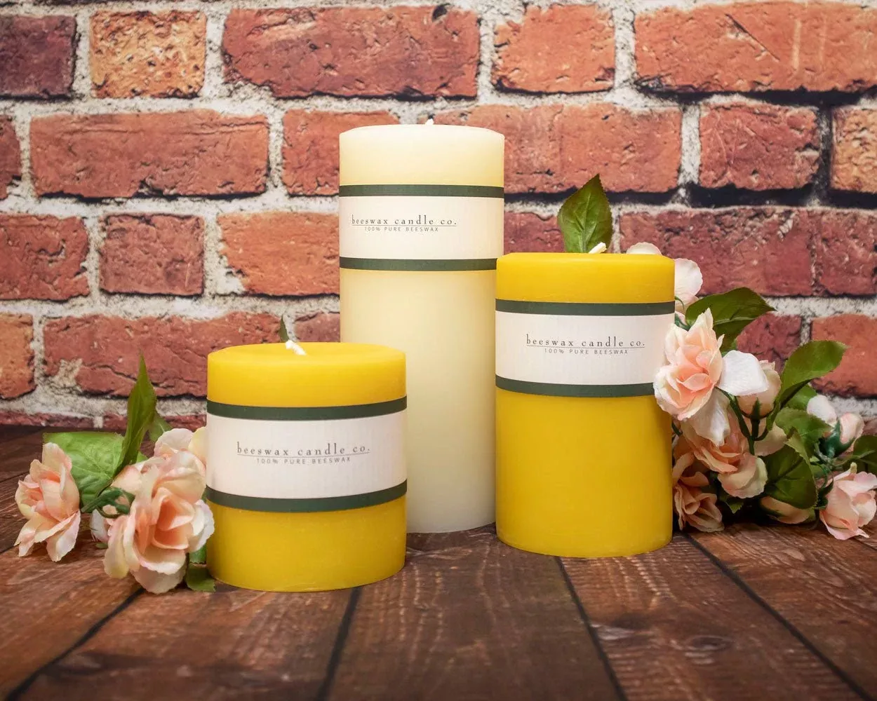 All Day USA Beeswax Pillars 4in. Diameter