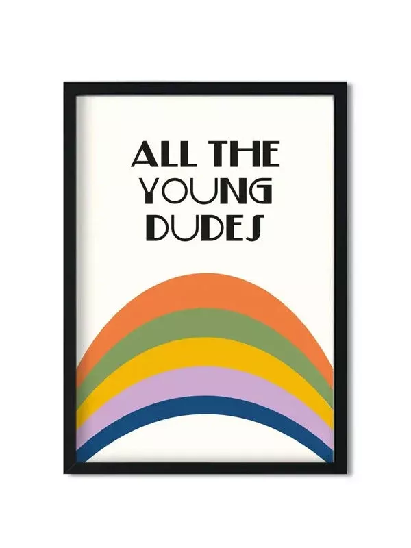 All the Young Dudes Retro Giclée Art Print