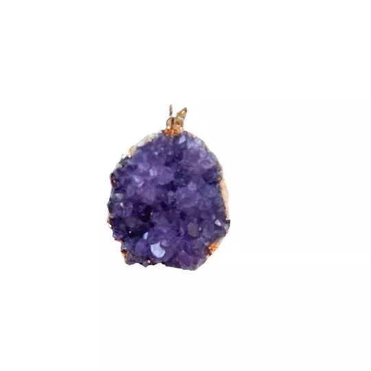 Amethyst Cluster Druzy Pendant