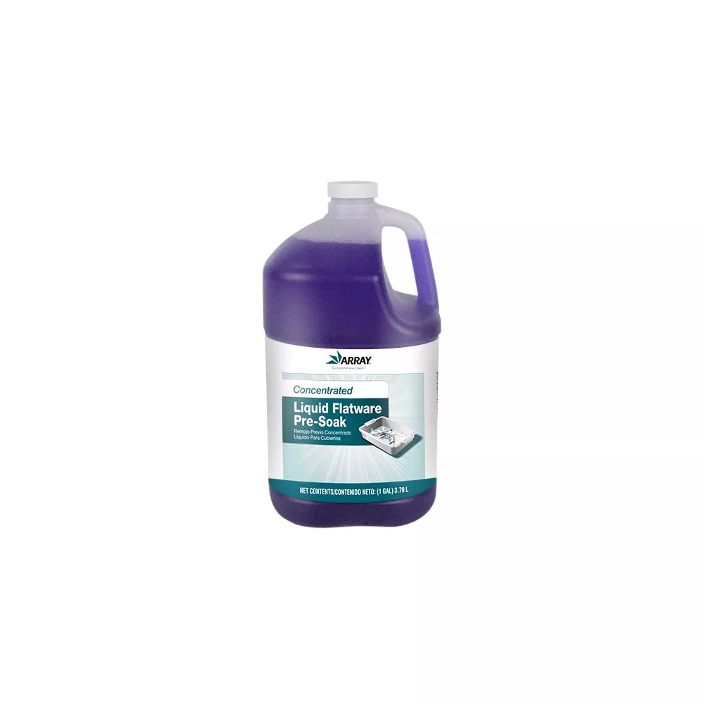 Array Concentrated Liquid Flatware Pre-Soak, 1 Gal, 4/Case