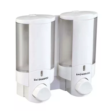 AVIVA White/Translucent 2 Chamber Refillable Dispenser