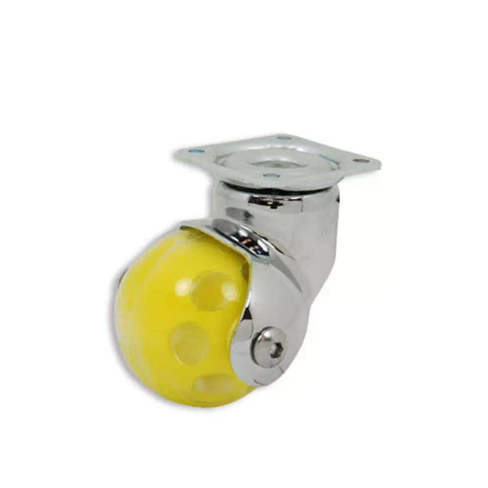 Ball Wheel Caster with Swivel Plate, Non-Locking