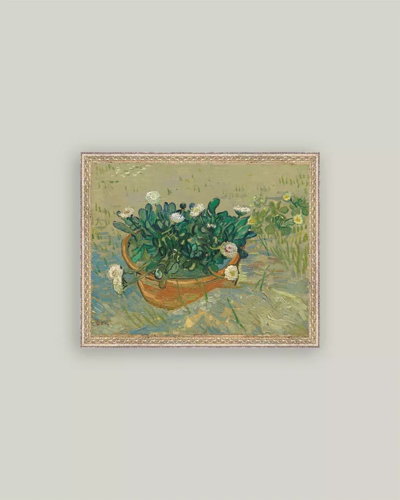 Basket of Daisies Framed Art