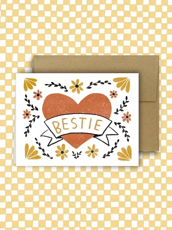 Bestie Classic Heart Card
