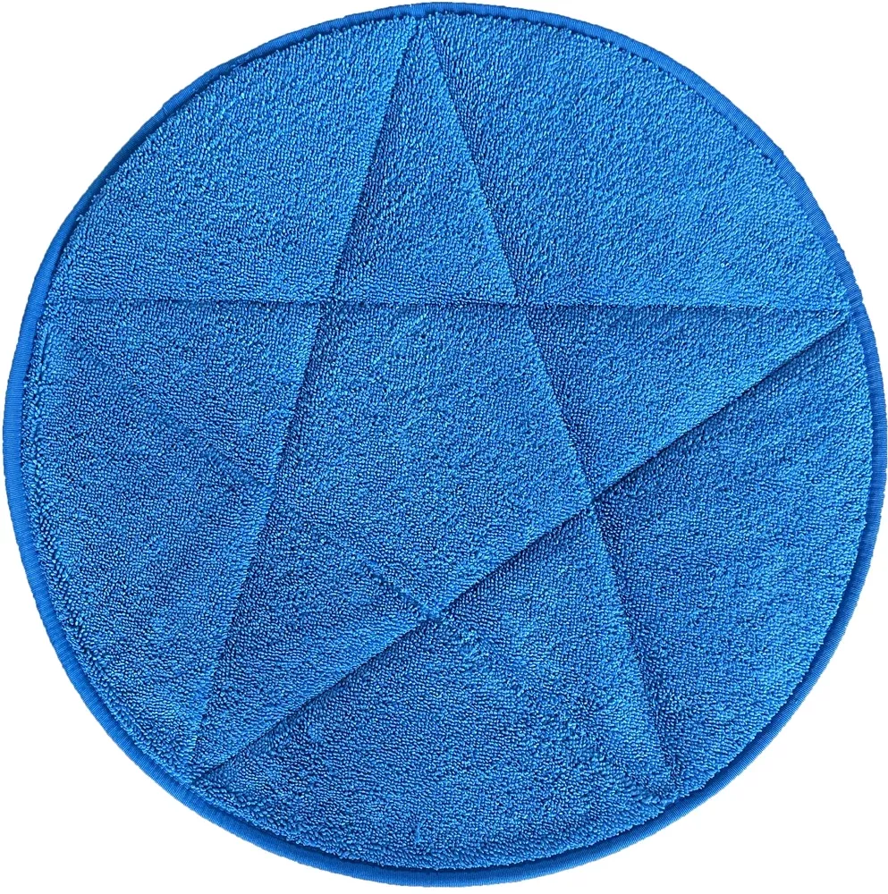 Blue Microfiber Loop Pile Carpet Bonnet