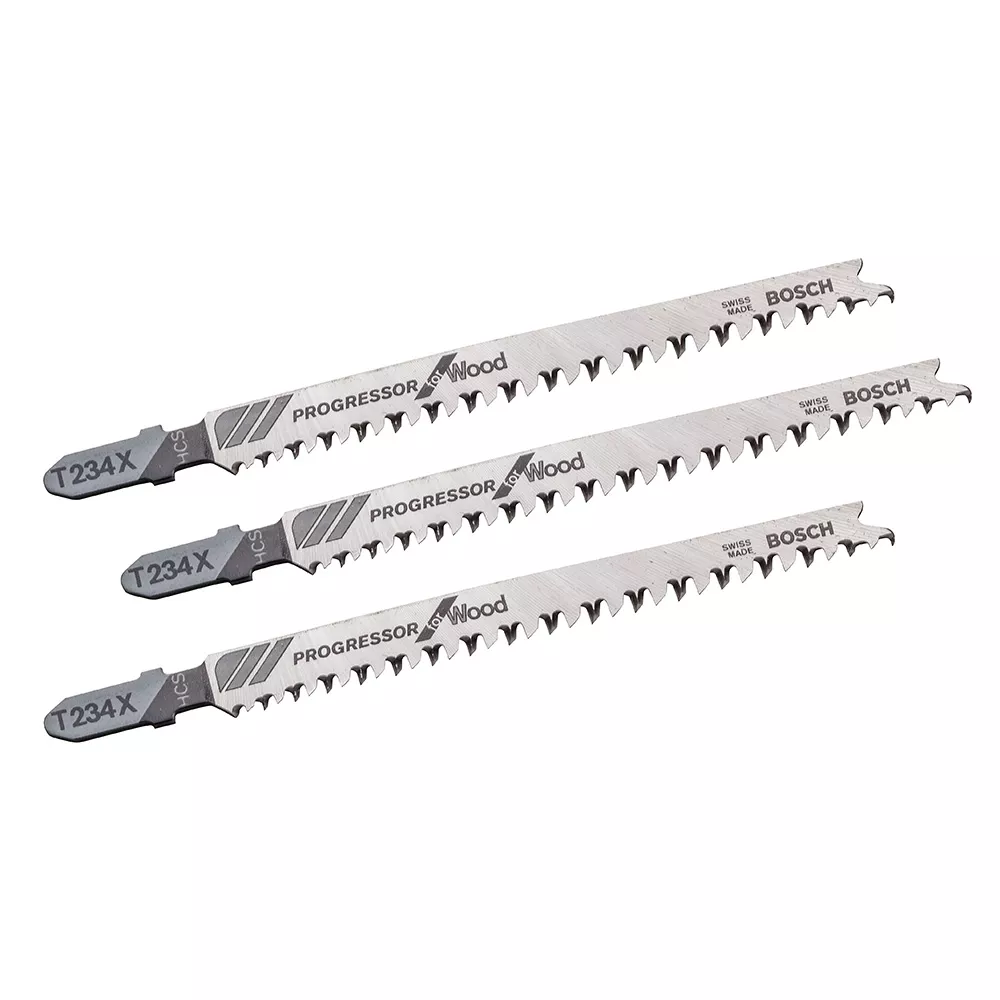 Bosch Progressor 8-12 TPI T-Shank Jigsaw Blades, 3-Pack