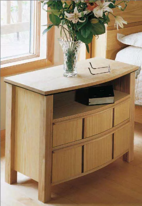 Bowfront Bedside Table Downloadable Plan
