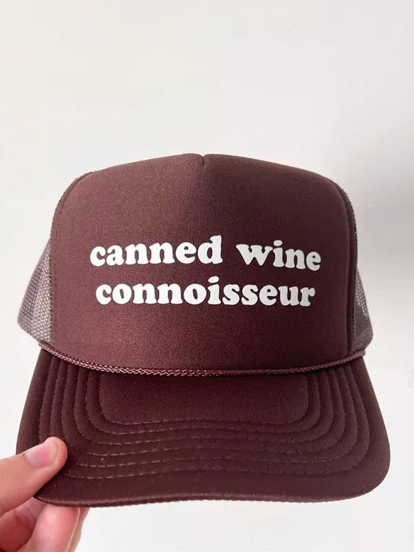 Canned Wine Connoisseur Hat: Brown