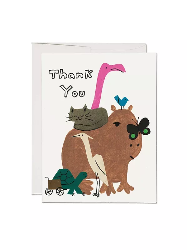 Capybara Friend Card
