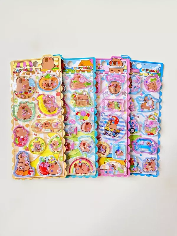 Capybara Water Stickers: Assorted