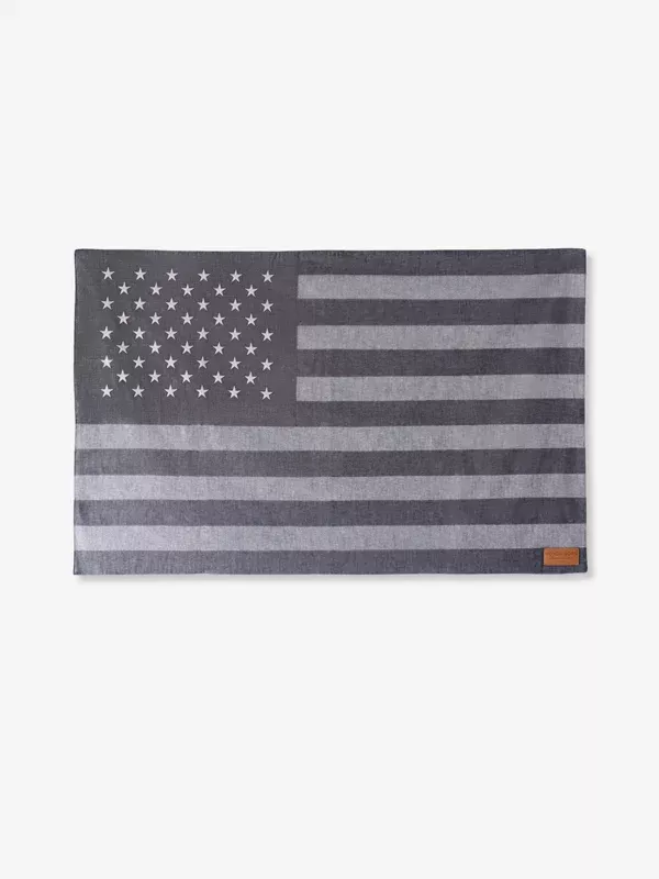Chambray Striped American Flag with Mounting Magnets
