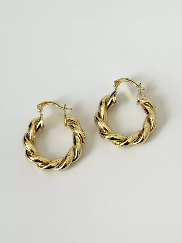 Chunky Braided Hoops