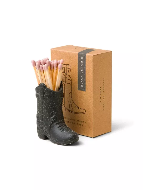 Cowboy Boot Match Holder: Black