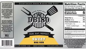 DB180 - Sweet BBQ Rub