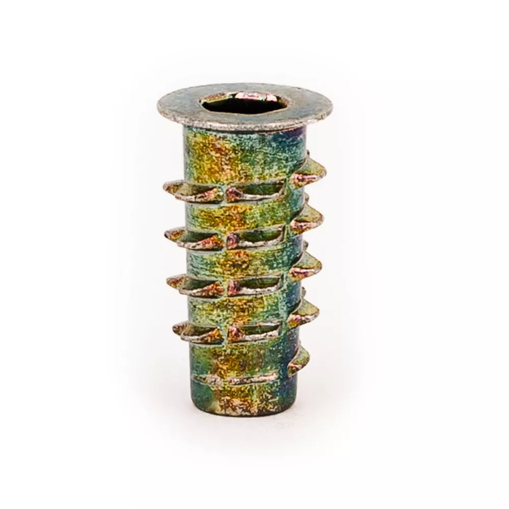 E-Z Hex Threaded Insert for Soft Wood - Flanged - Pack of 25