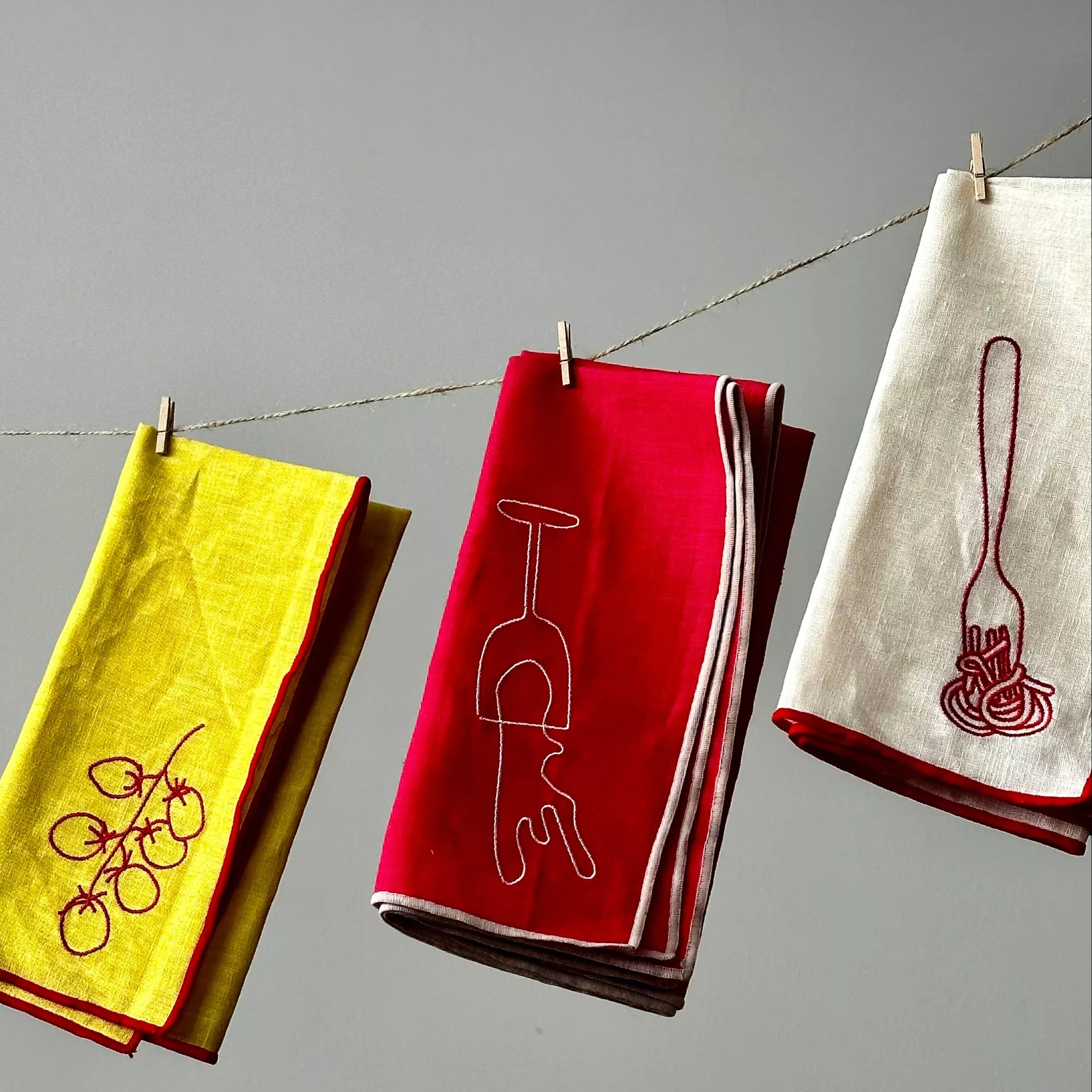 Embroidered Linen Napkin
