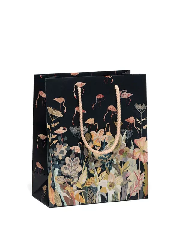 Floral Flamingo Gift Bag: Medium