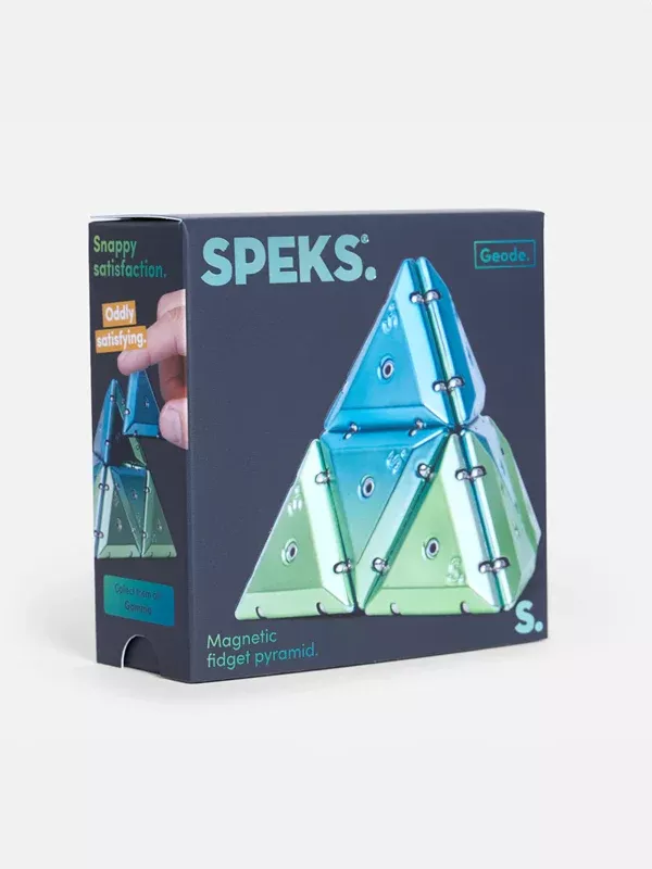 Geode Chrome Magnetic Fidget Pyramid: Assorted