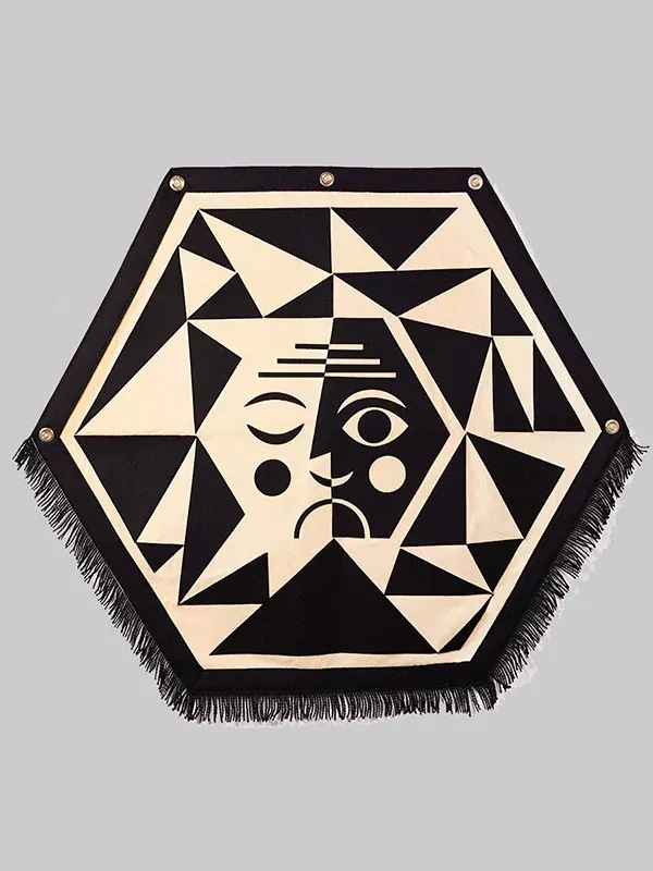 Geometric Winking Sun Banner