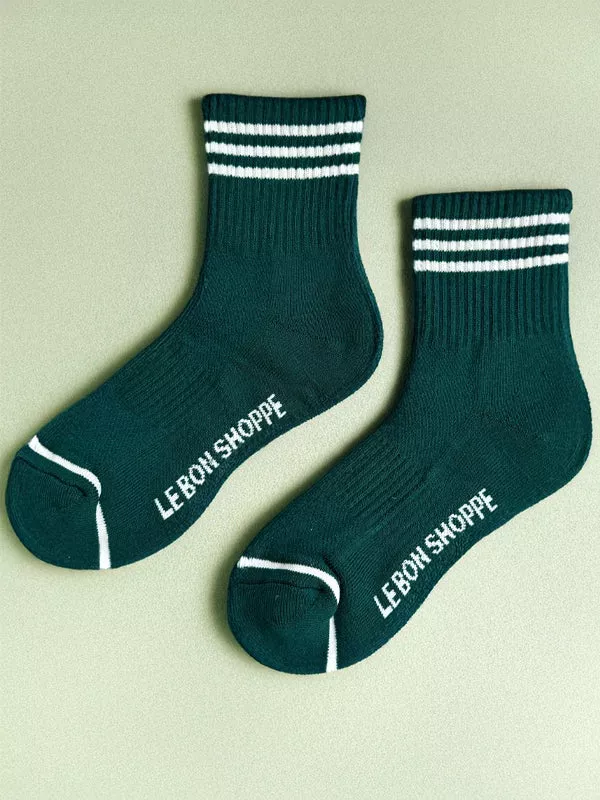 Girlfriend Socks: Hunter Green