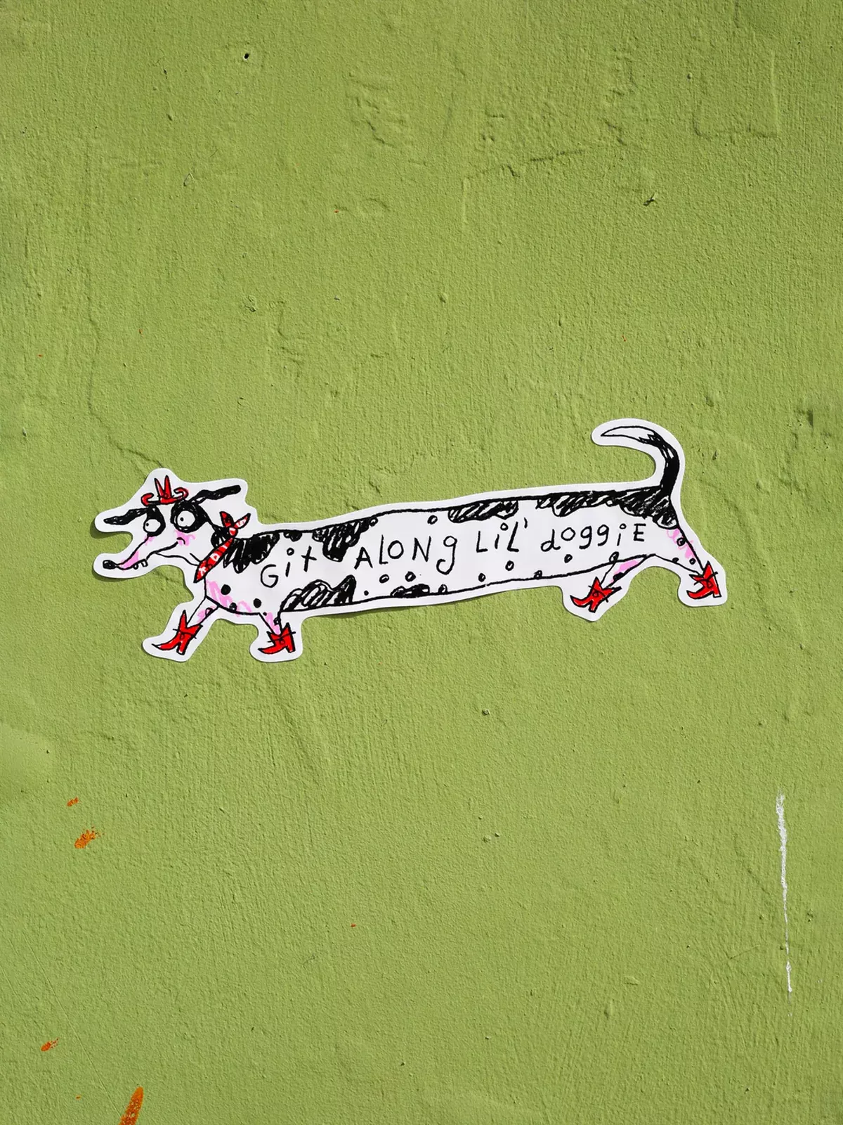 Git Along Doggie Bumper Sticker