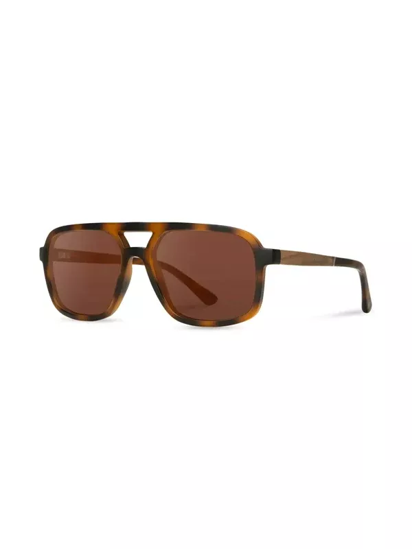 Glacier Sunglasses: Matte Tortoise /Basic Polarized Brown