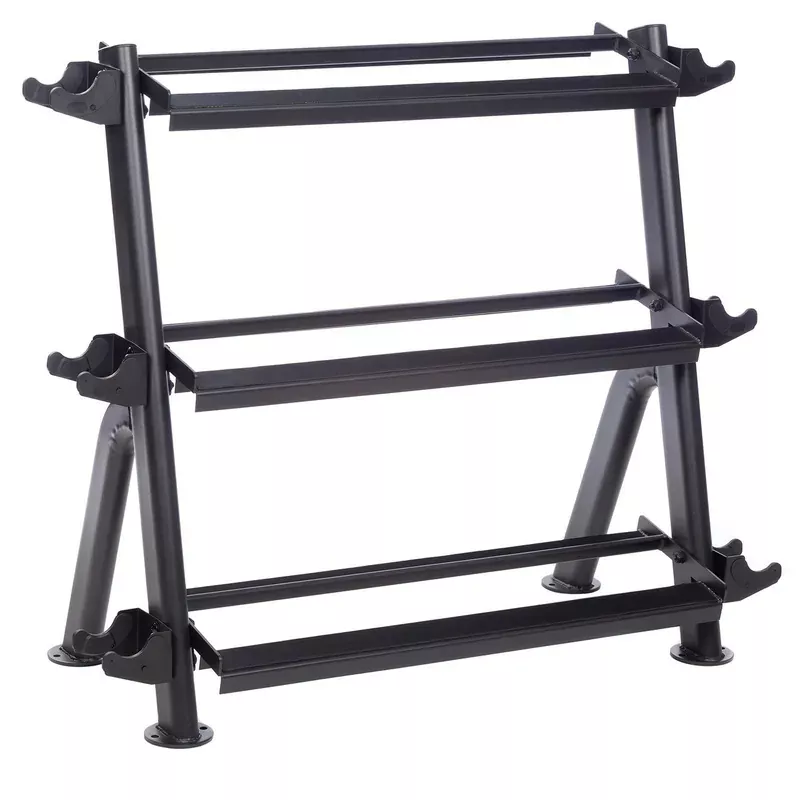 Hampton Flat 3-Tier Horizontal Rack – Dumbbells Sold Separately