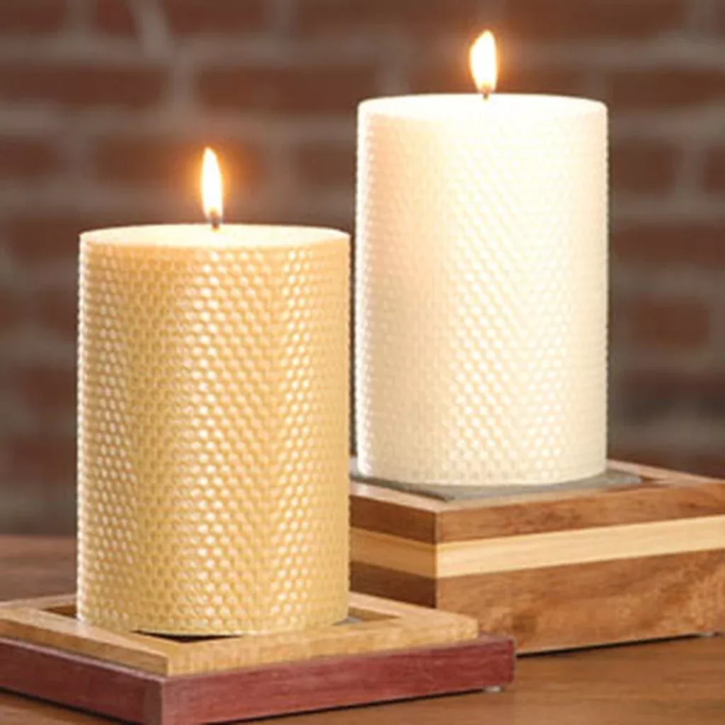 Hand-Rolled 4in Beeswax Pillars