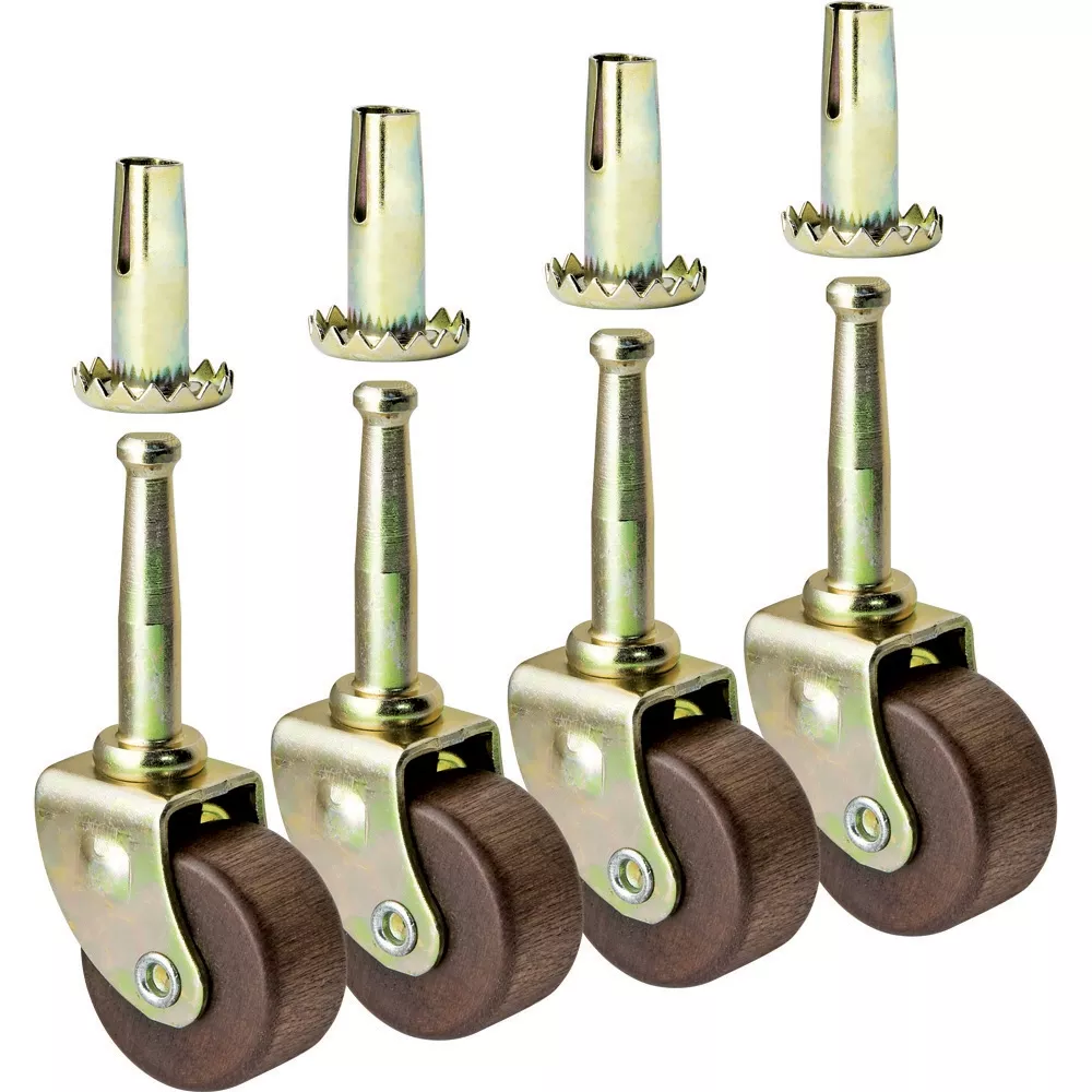 Hardwood Casters, Pack of 4