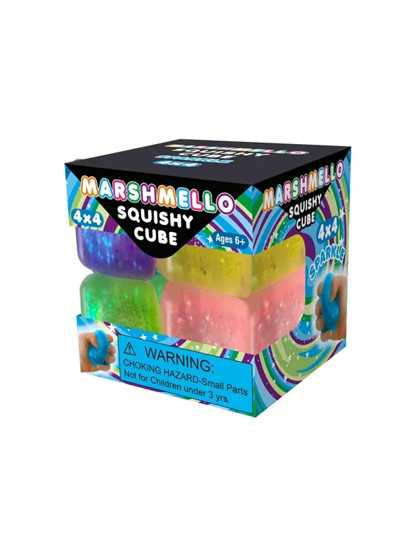 Marsmello Squishy Mini Glitter Cube
