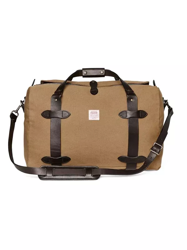 Medium Rugged Twill Duffle Bag: Tan