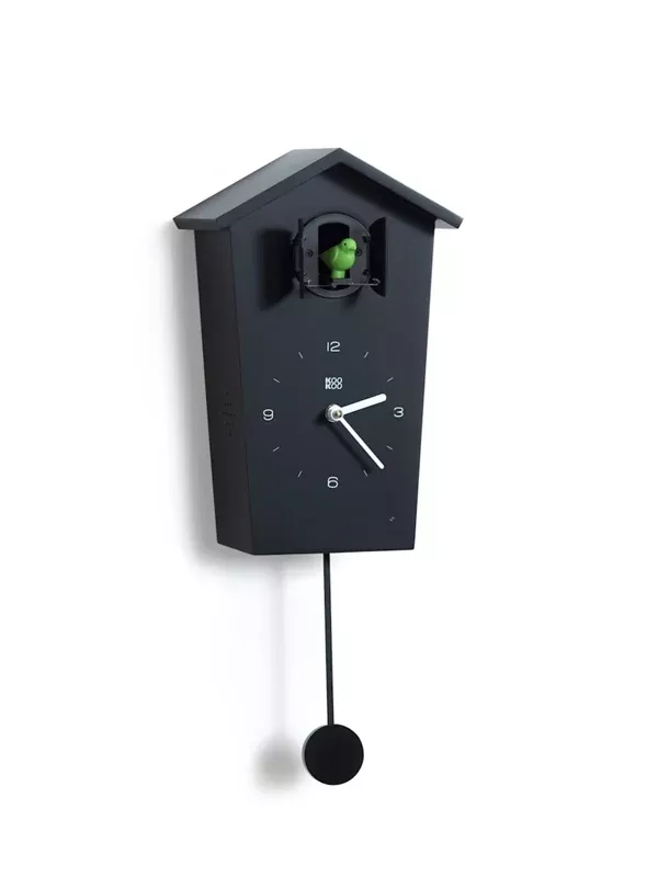 Modern Cuckoo Clock: Black