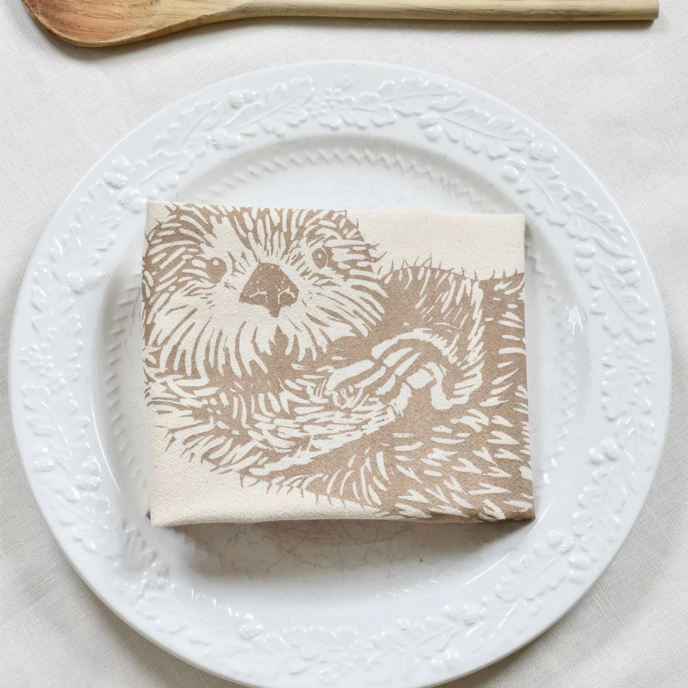 Otter Tea Towel - Brown