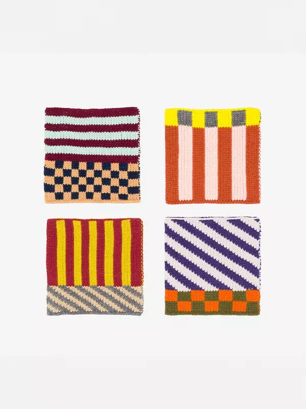 Pattern Patch Coaster Set: Desert