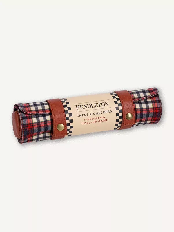 Pendleton Chess & Checkers: Red, Black Check Pattern