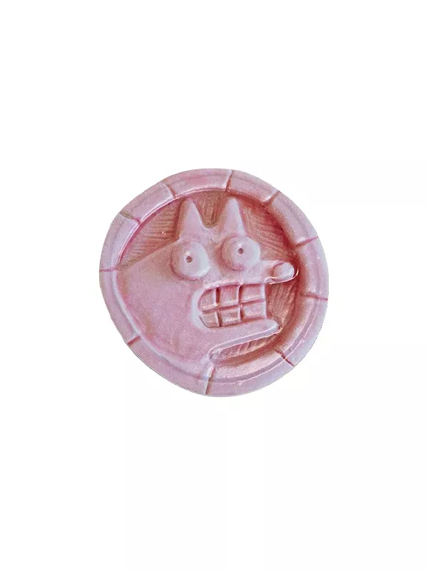 Pink Relief Tile Magnet
