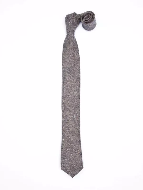 Pointed Necktie: Amethyst Slub Wool