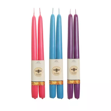 Pure Beeswax Spring Taper Candle Bundle