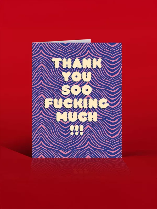 Purple Zebra Thank You Card