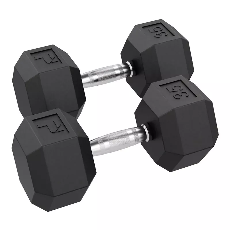 Rubber Hex Dumbbell Pairs