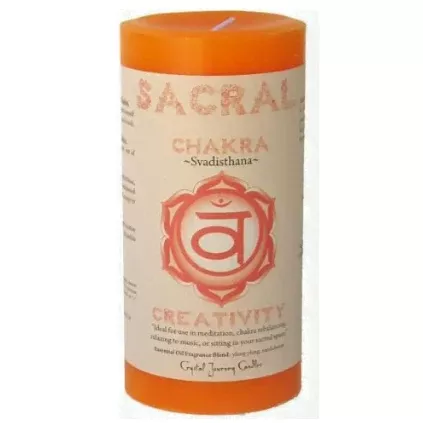 Sacral Chakra Big Pillar Candle