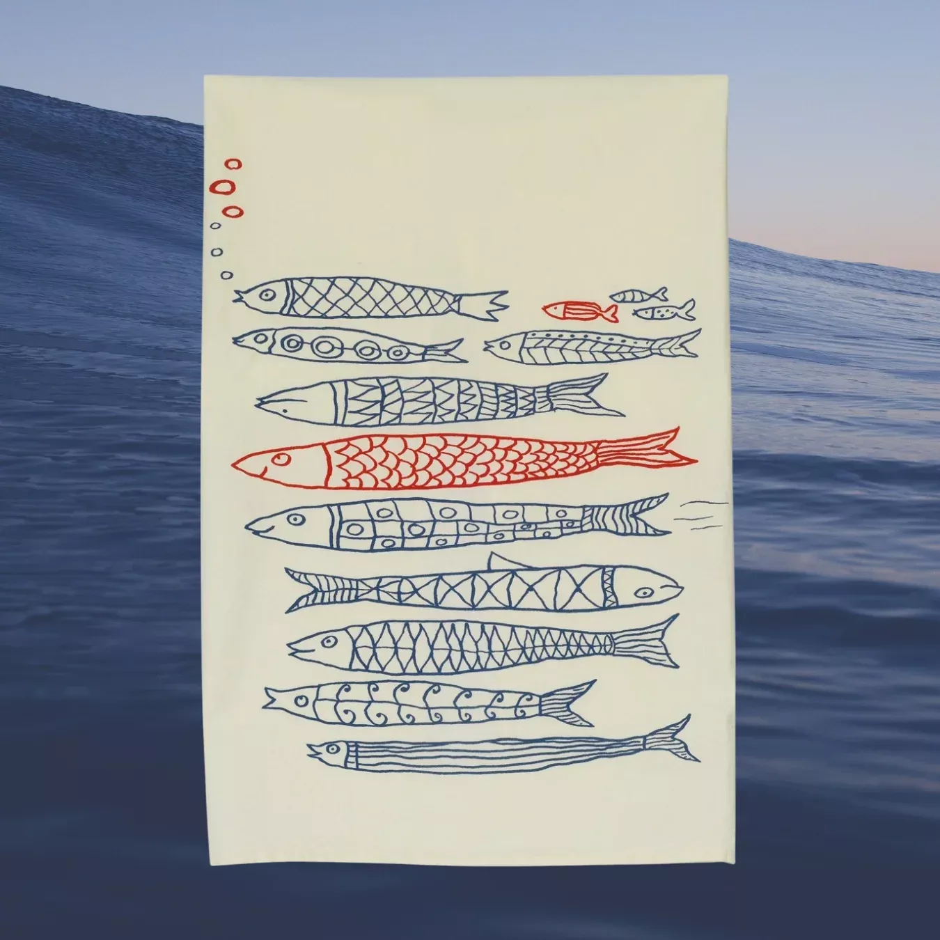 School of Fish Tea Towel