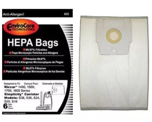 Simplicity Type H Replacement Vacuum Bags (6 pack)