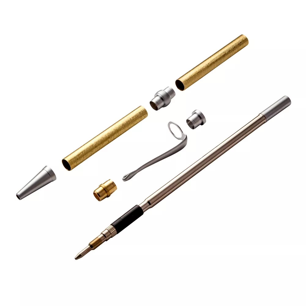 Slimline Click Pencil Hardware Kit, Brushed Satin